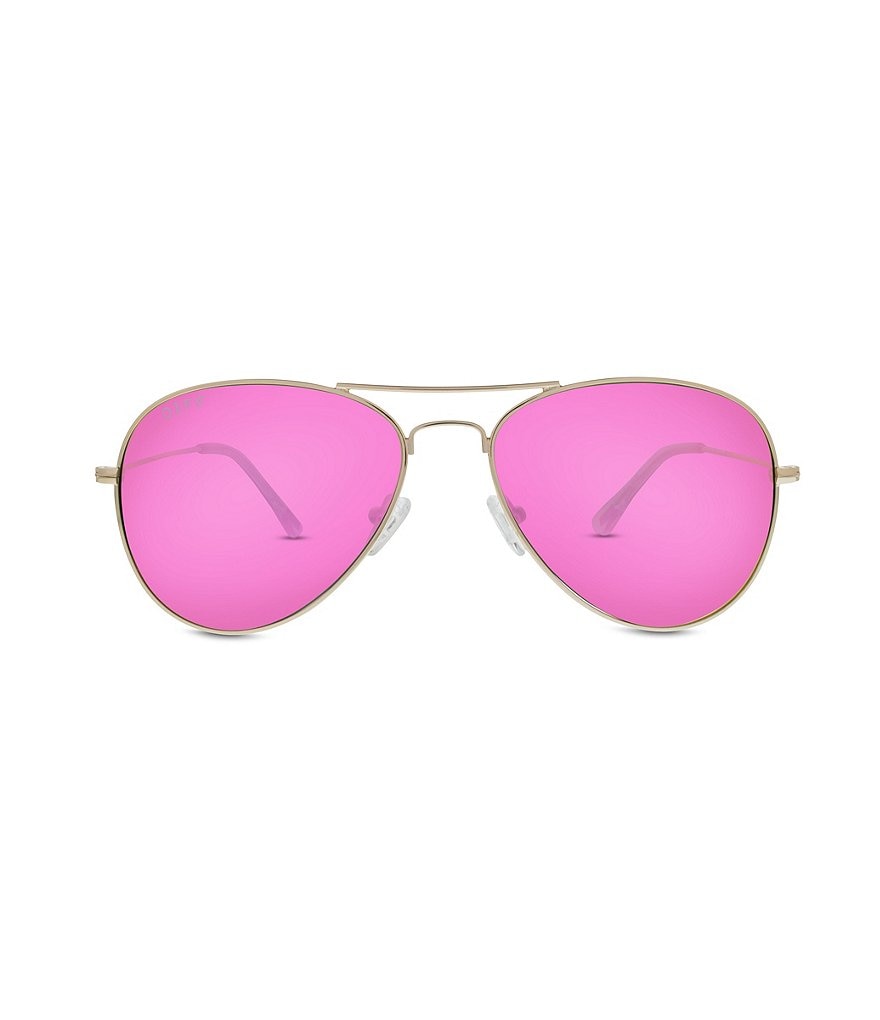 DIFF Eyewear Cruz Polarized Mirrored Aviator Sunglasses
