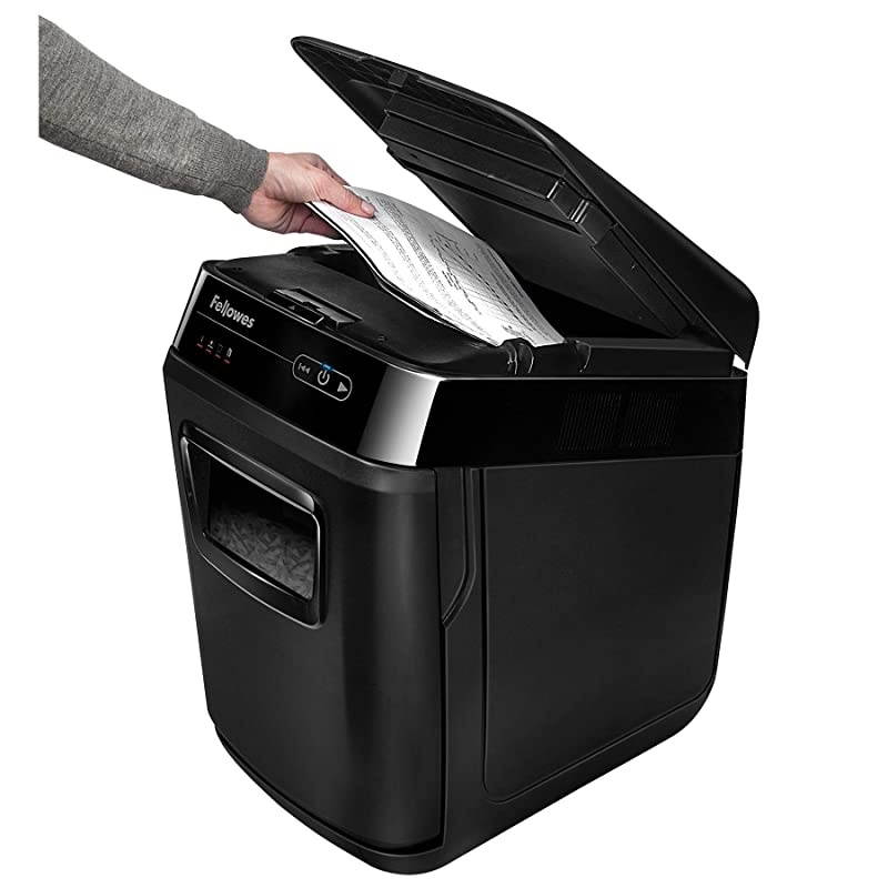 AutoMax 150C 150-Sheet Cross-Cut Auto Feed Shredder with Jam Protection for Hands-Free Shredding (4680001), Black