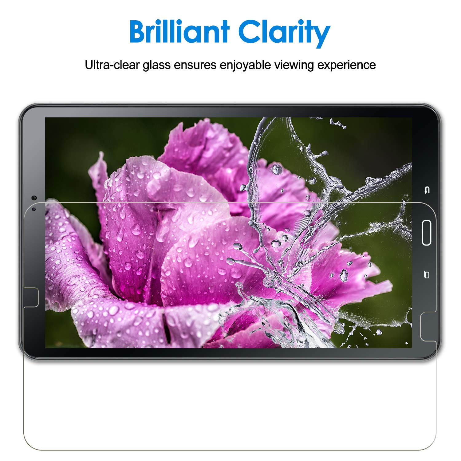 JETech Screen Protector for Galaxy Tab A 10.1 2016 (SM-T580/T585, NOT for 2019 Model), Tempered Glass Film