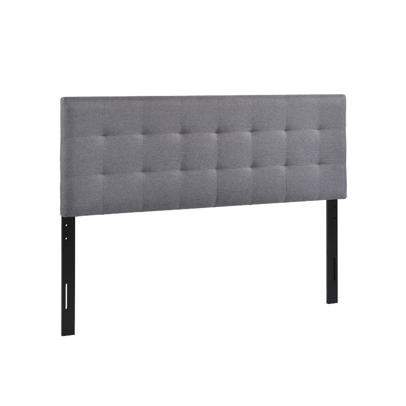 Queen Square Roberta Stitched Headboard Gray - Poly & Bark