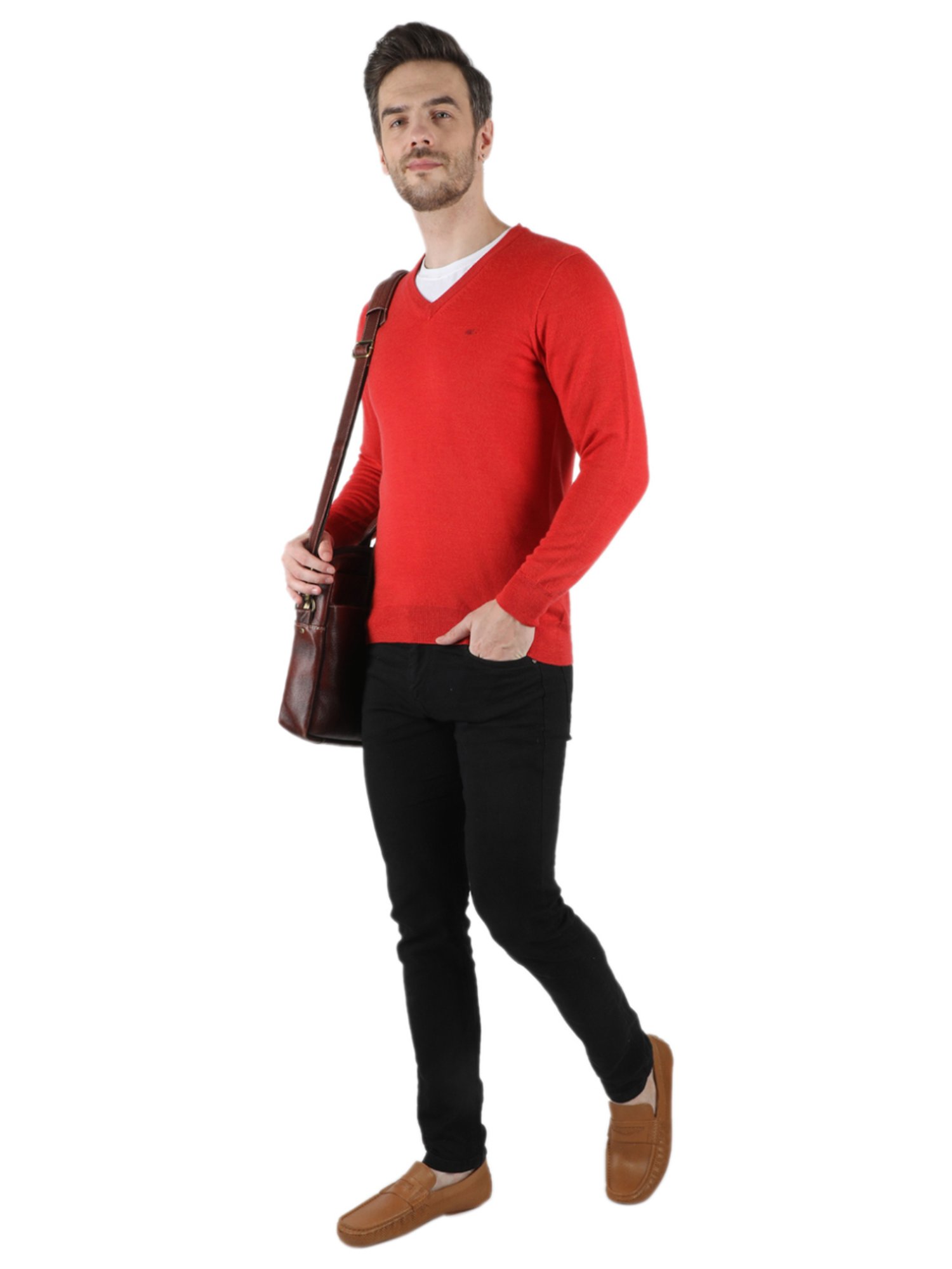 Monte Carlo Red Regular Fit Sweater