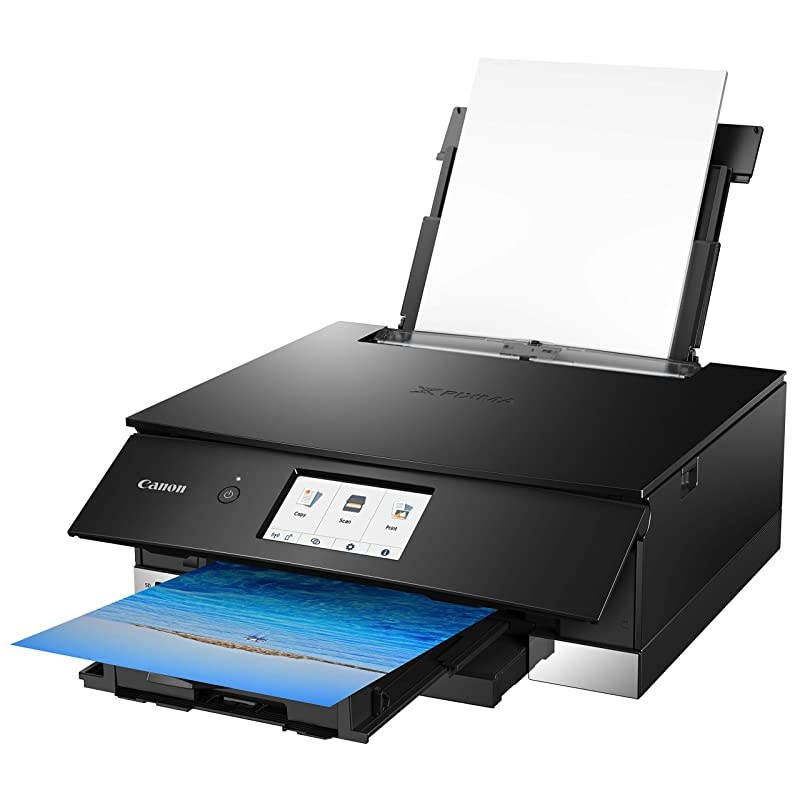 TS8220 Wireless All in One Photo Printer with Scannier and Copier, Mobile Printing, Black,  Dash Replenishment Ready
