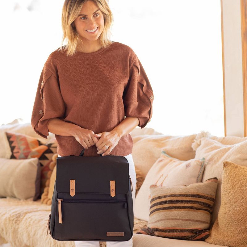 Petunia Pickle Bottom Meta Diaper Bag - Black Matte Canvas