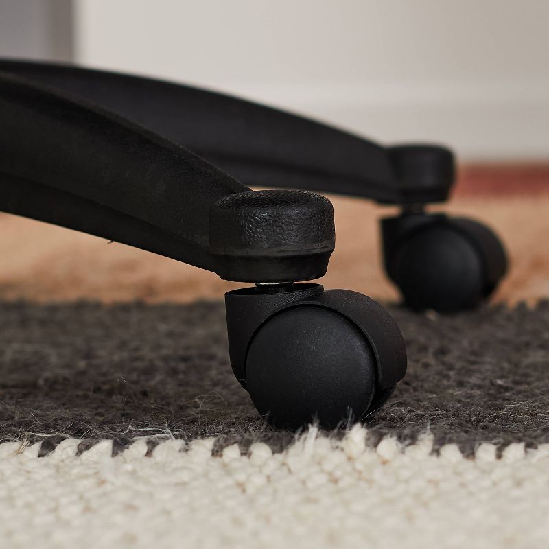 Mesh Sled Base Side Reception Chair with Flip Up Arms Black - Riverstone Furniture