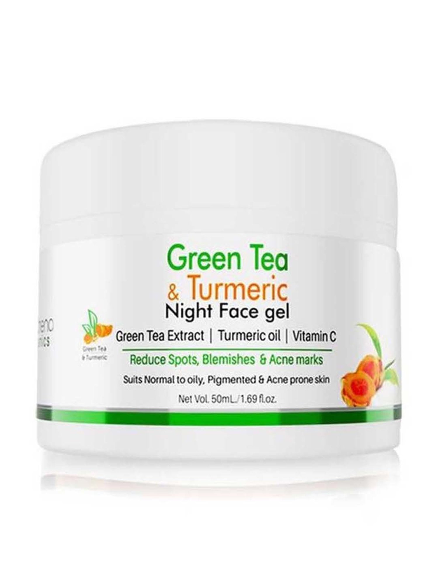 Volamena Green Tea & Turmeric Night Face Gel - 50 ml
