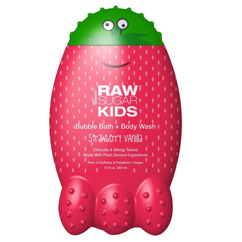 Raw Sugar Kids Bubble Bath + Body Wash Strawberry Vanilla - 12 fl oz