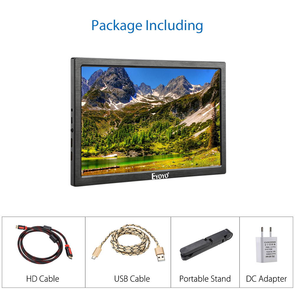 EYOYO 10 Inch 2560x1600 IPS Gaming Monitor Dual HD Interface 8BIT Black For PC DVD PS2 PS3 PS4 Xbox