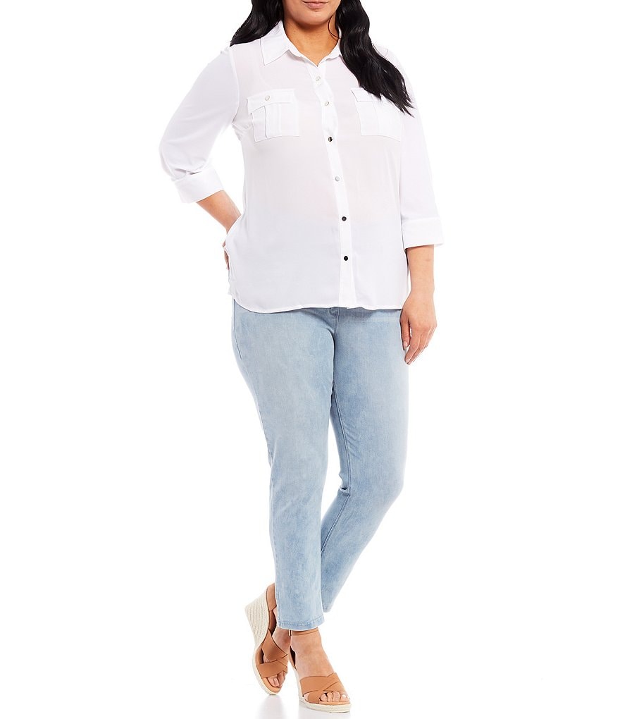 Westbound Plus Size the HIGH RISE fit Denim Skinny Cropped Pants