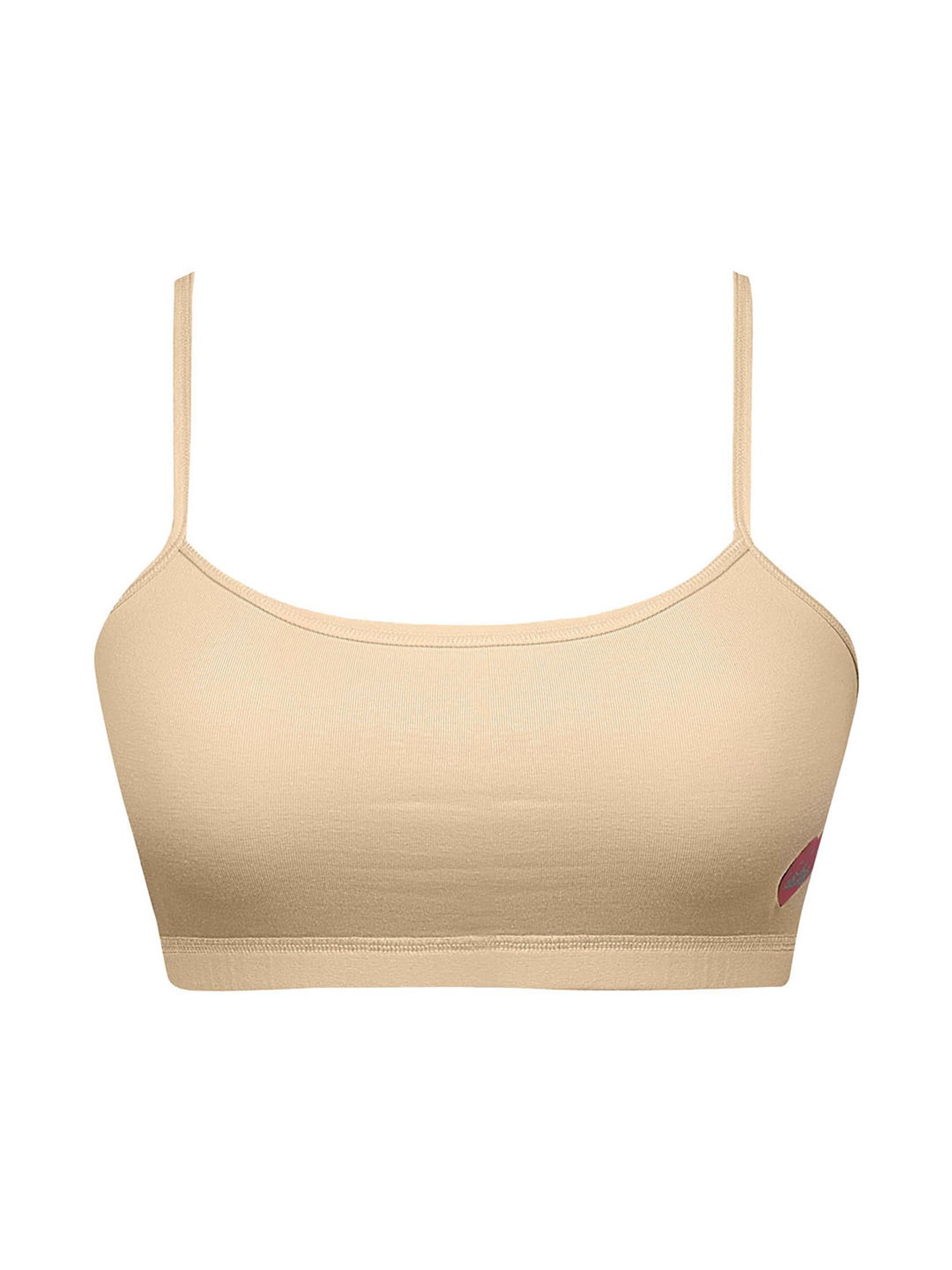 Sillysally Kids Solid Beige Bra (Pack Of 2)