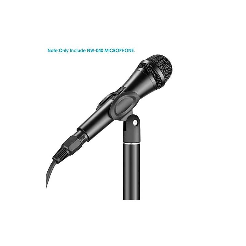 Cardioid Dynamic Microphone with XLR Male to XLR Female Cable Rigid Metal Construction for Professional Musical Instrument Pickup Vocals Broadcasting Speech Black NW040
