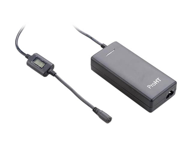 ProHT 03259 120W Slim Design Universal Notebook Adapter with 8 Tips with LCD Voltage Indicator