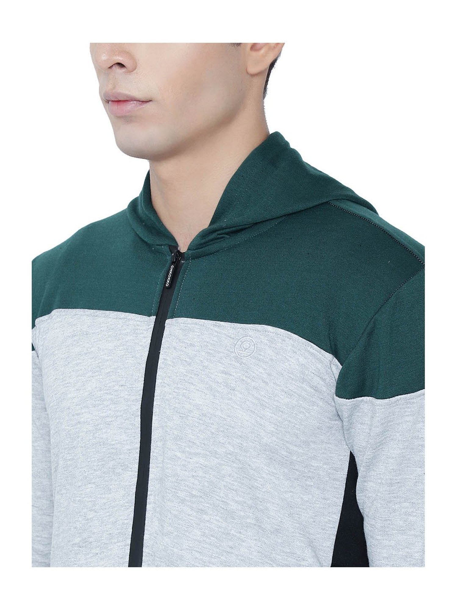 Chkokko Light Grey Full Sleeves Regular Fit Tracksuit