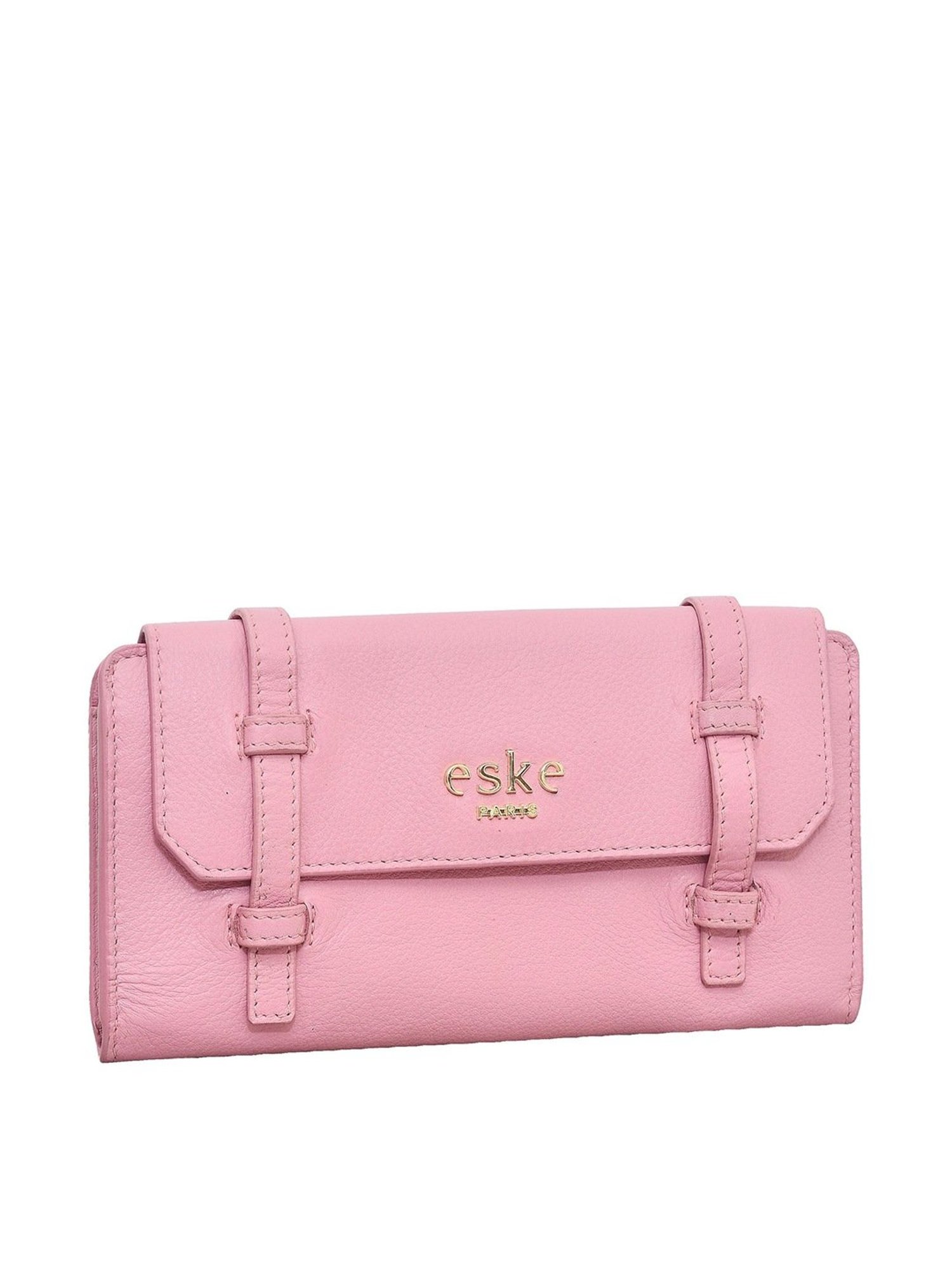 Eske Pink Solid Wallet for Women