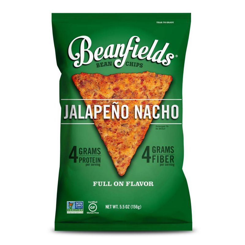 Beanfields Jalapeno Nacho Bean Chips - 5.5oz (Pack of 6)