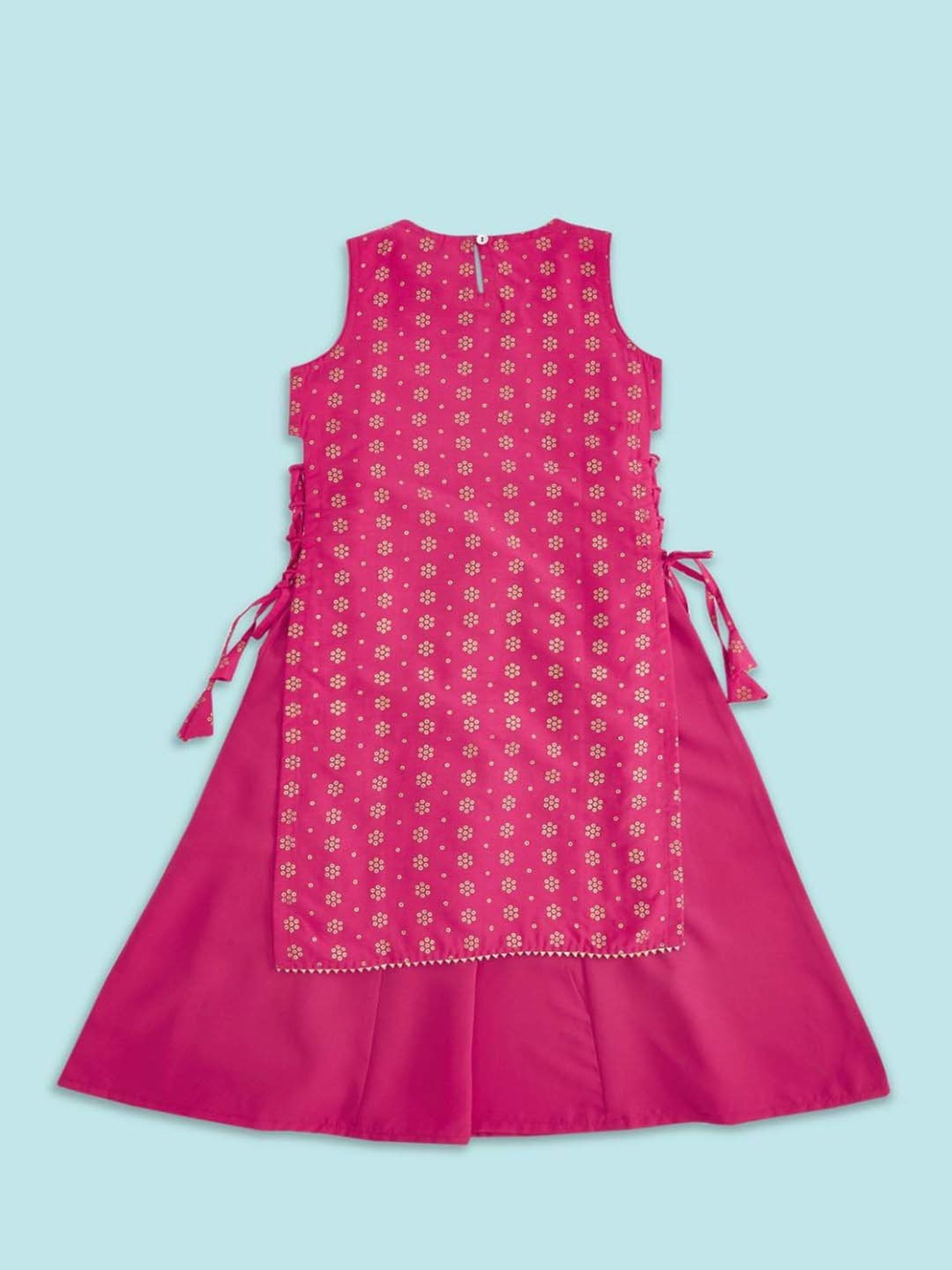 Akkriti by Pantaloons Kids Fuchsia Pink Printed Dress