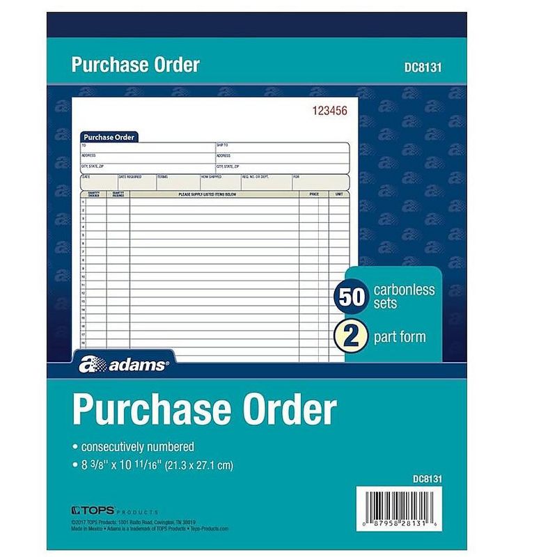 Adams 2-Part Carbonless Purchase Requisitions DC8131V