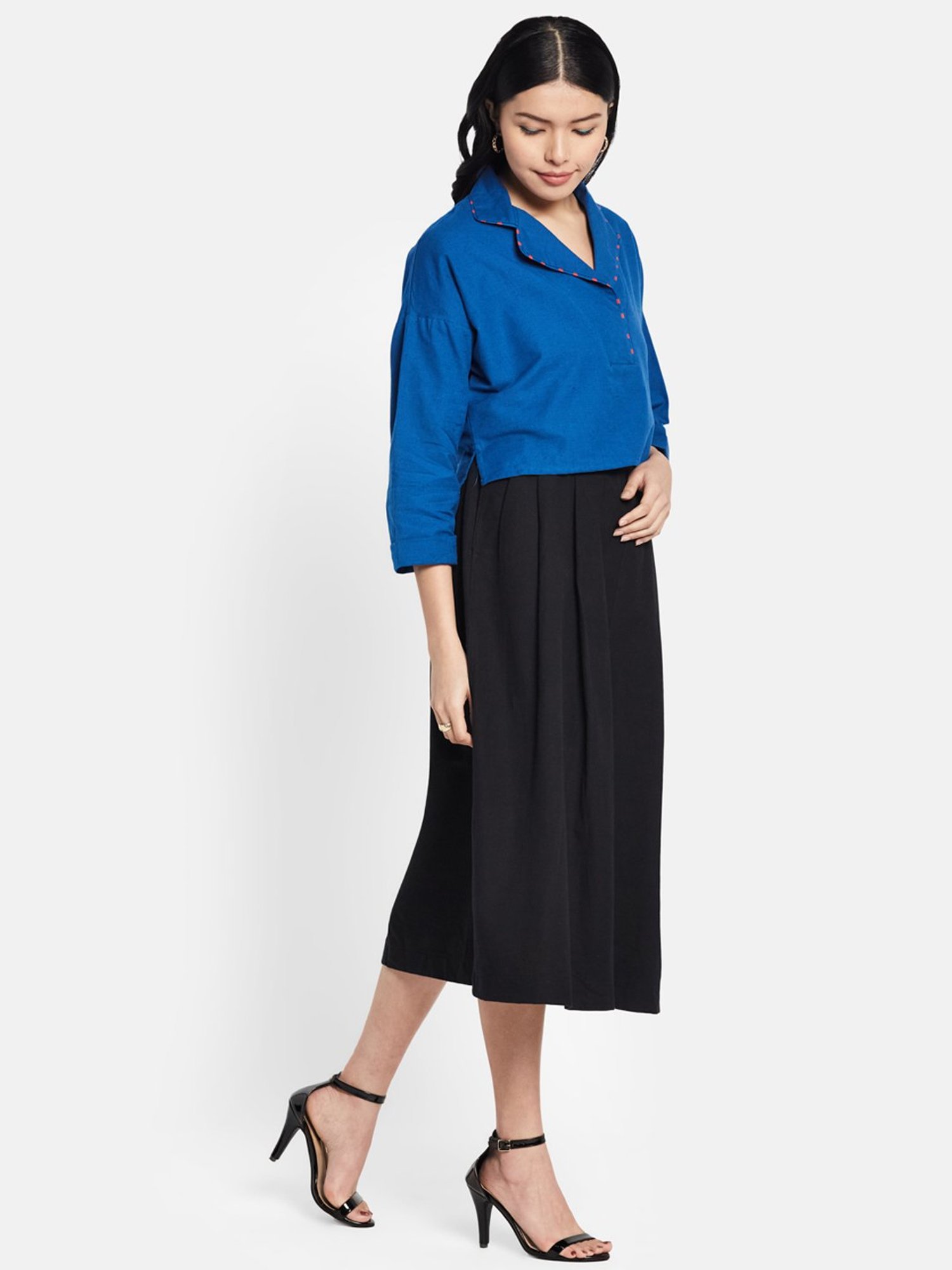 Fabindia Blue Cotton Top