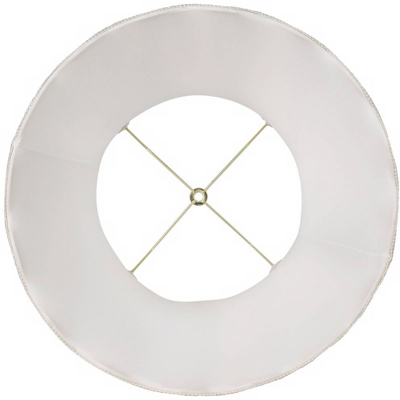 Imperial Shade Creme Large Scallop Bell Lamp Shade 12" Top x 18" Bottom x 18" Slant x 17.5 High (Spider) Replacement with Harp and Finial