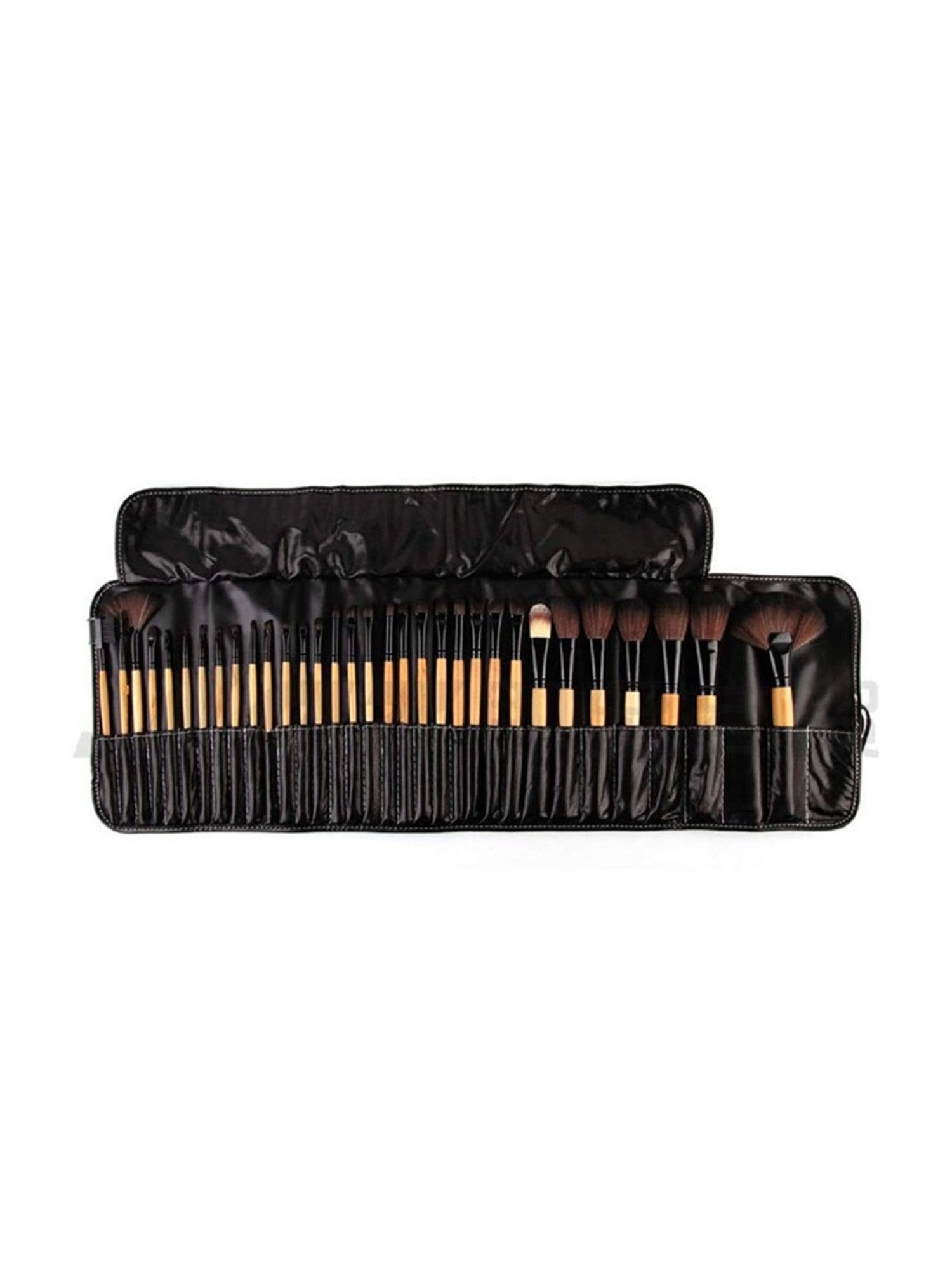 Bronson Professional Makeup Brush Set with Luxury Faux Leather Case - Set of 32