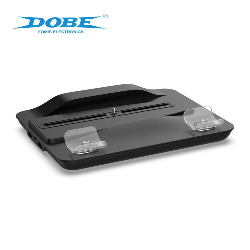 PS5 Multifunctional Cooling Fan Base Bracket PS5 Gamepad Blu-ray Charging Stand -White