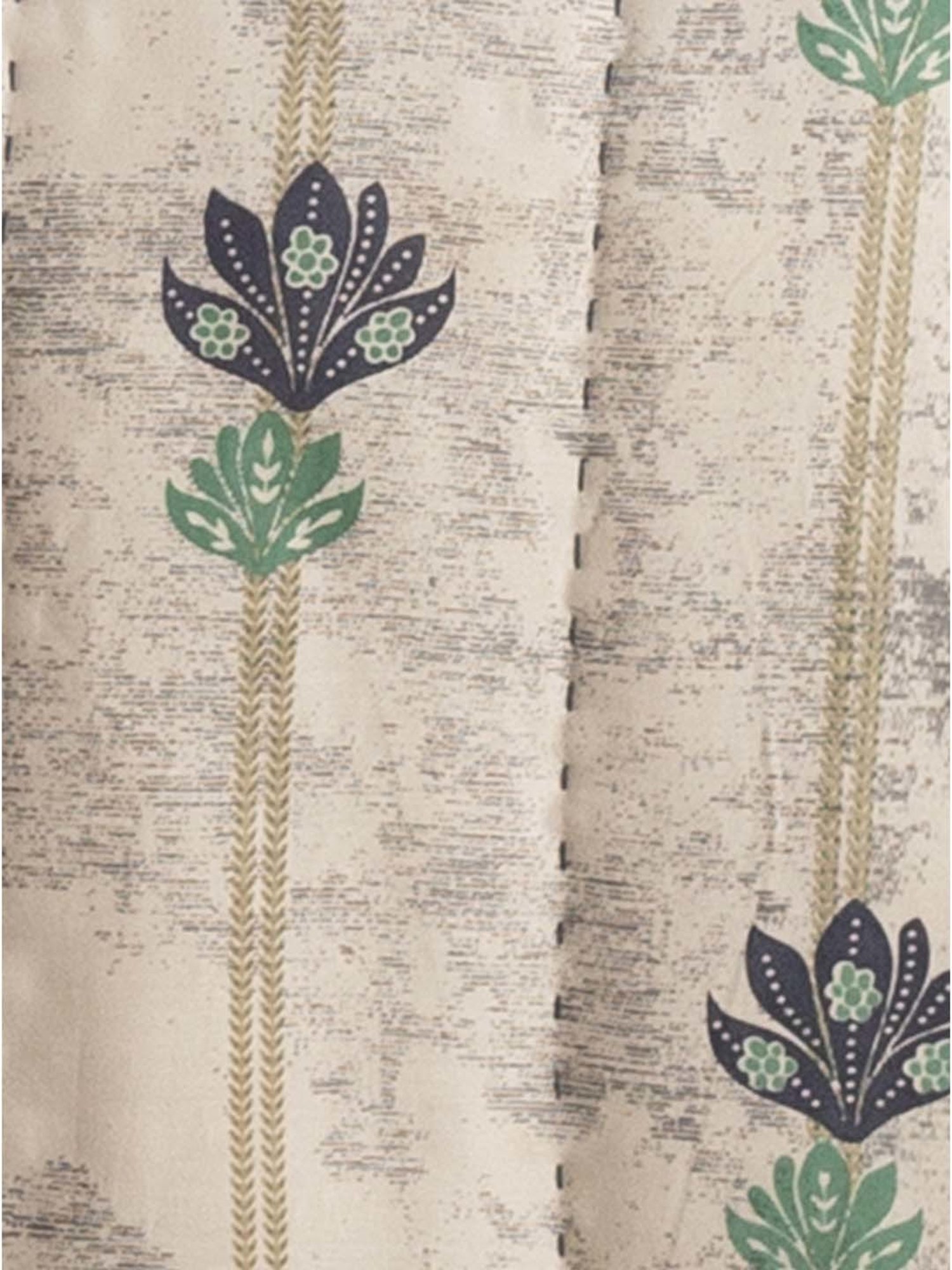 Maspar Hues Nouveau Tradition Water Lily Blue & Beige Cotton 300 TC Double Bed Linen Set