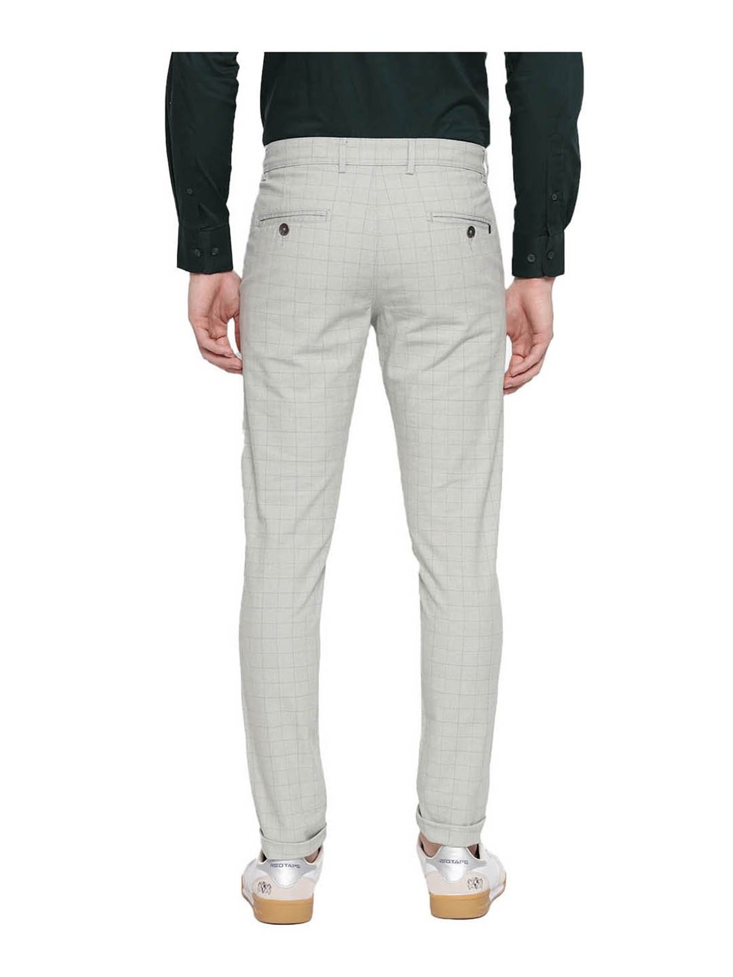 Turtle Grey Checks Trousers