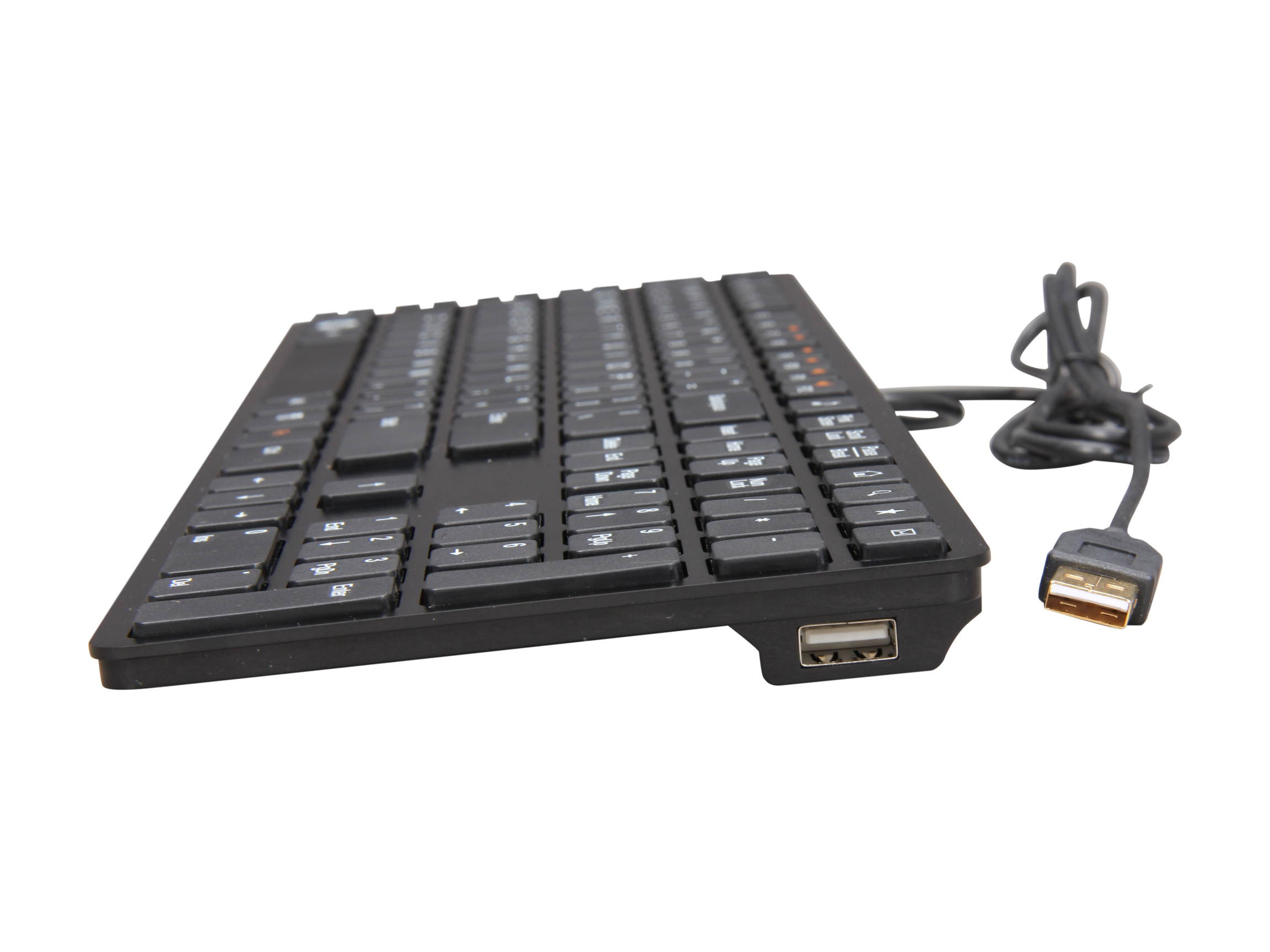 i-rocks KR-6402-BK Black Wired Aluminum X-Slim Keyboard for PC