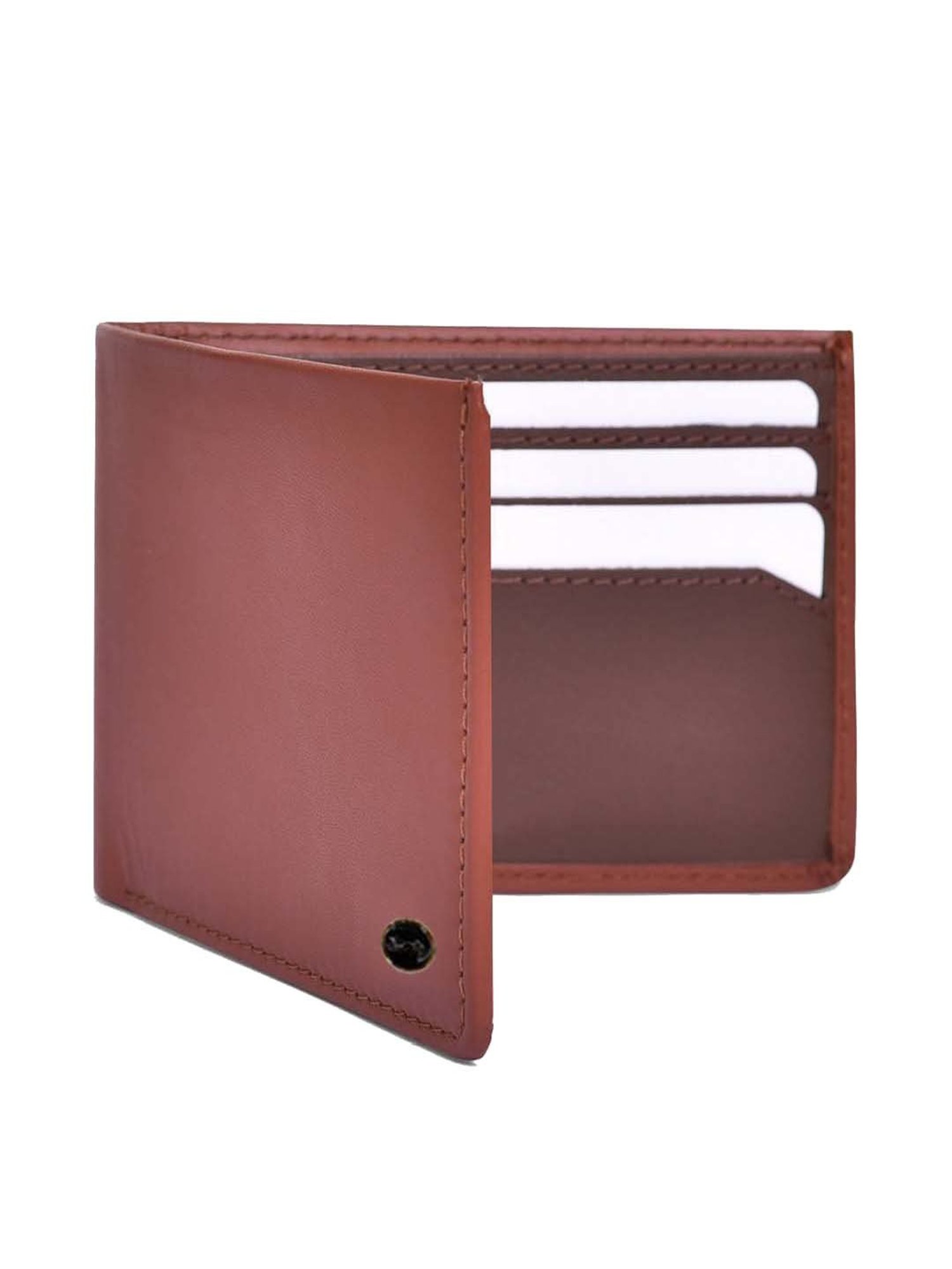 BELWABA Tan Casual Leather Bi-Fold Wallet for Men