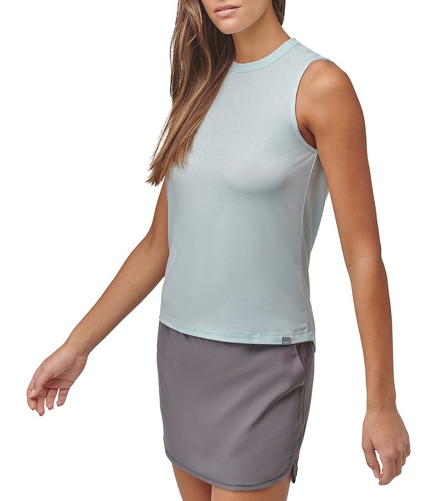 Marc New York Crew Neck Twisted Keyhole Back Sleeveless Tank