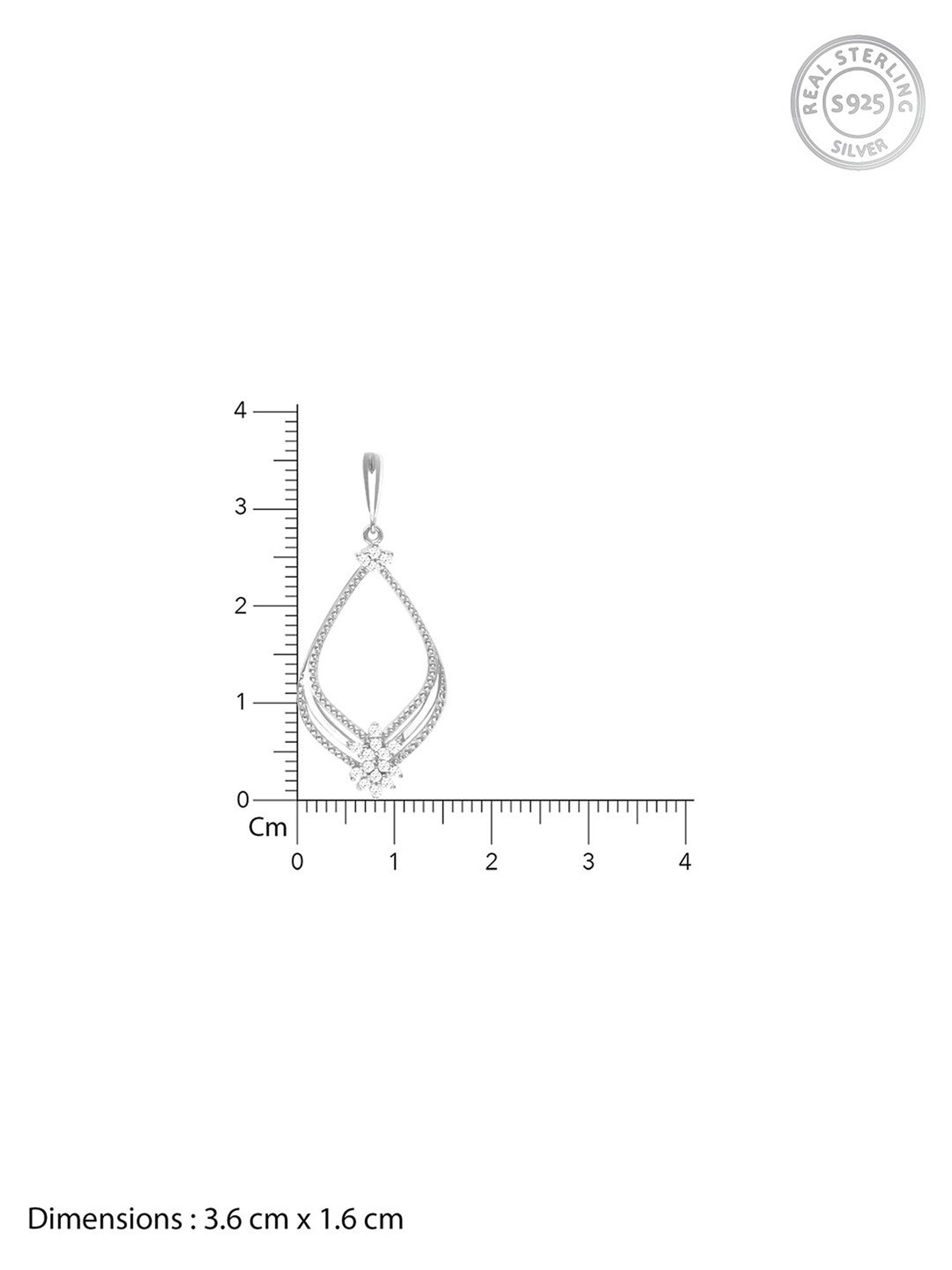 GIVA 92.5 Sterling Silver Princess Drop Earrings for Women