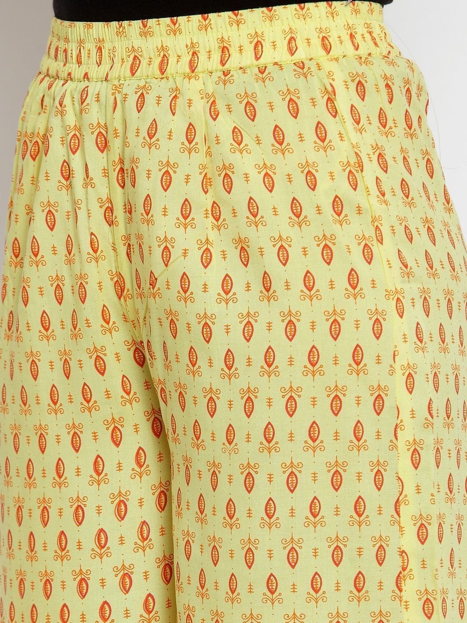 Indibelle Yellow Printed Palazzos