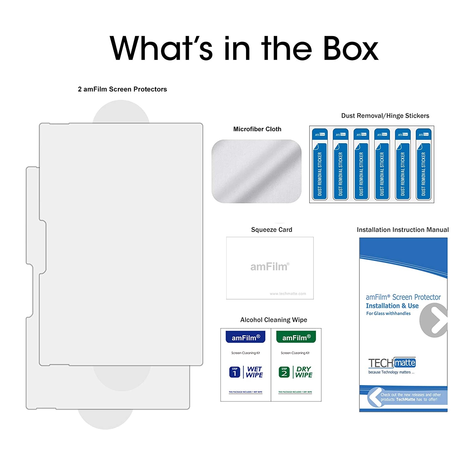 amFilm Glass Screen Protector for Microsoft Surface Pro X Tempered Glass Screen Protector 2 Pack (2019)