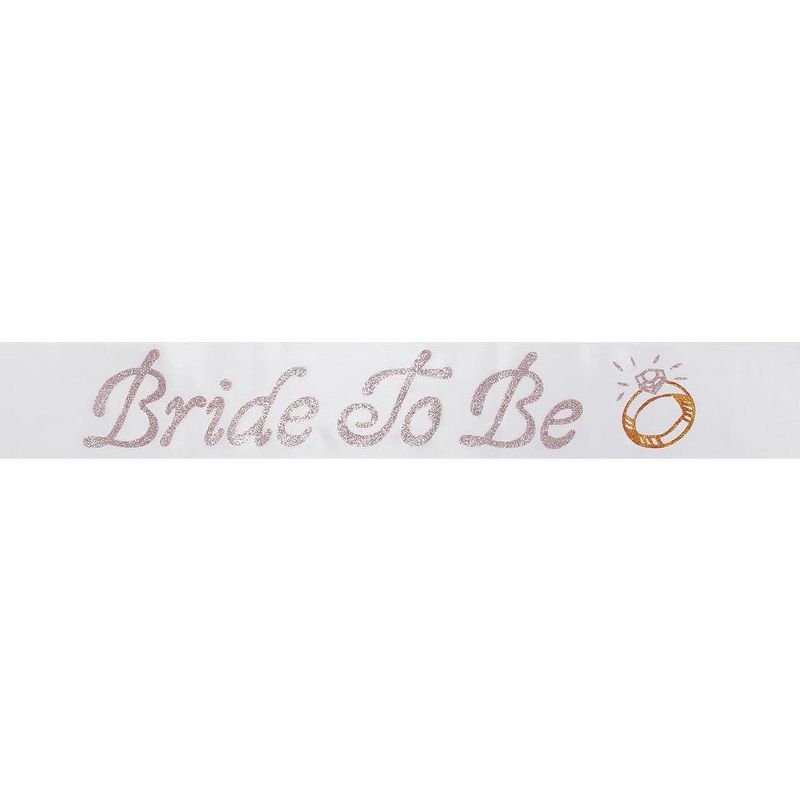 Elope Bride to Be Sash White One Size