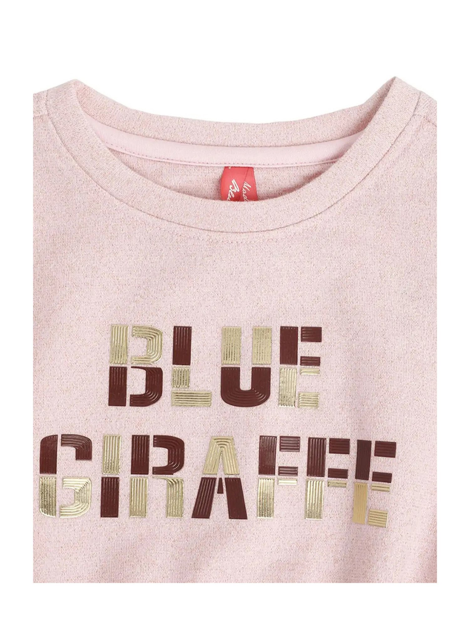 Blue Giraffe Kids Pink Printed  Sweatshirt
