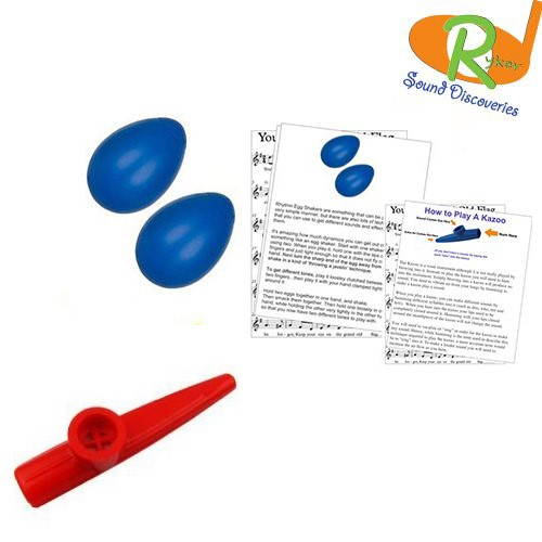 Mommy & Me Learn to Play Educational Music Pack - Rhythm Shakers/Kazoo (America The Beautiful) #RSDMMBSR13