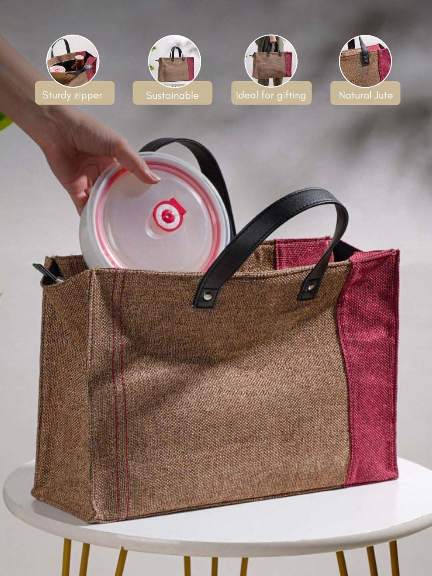 Milton Red Stainless Steel Small Tiffin Box - Set of 2