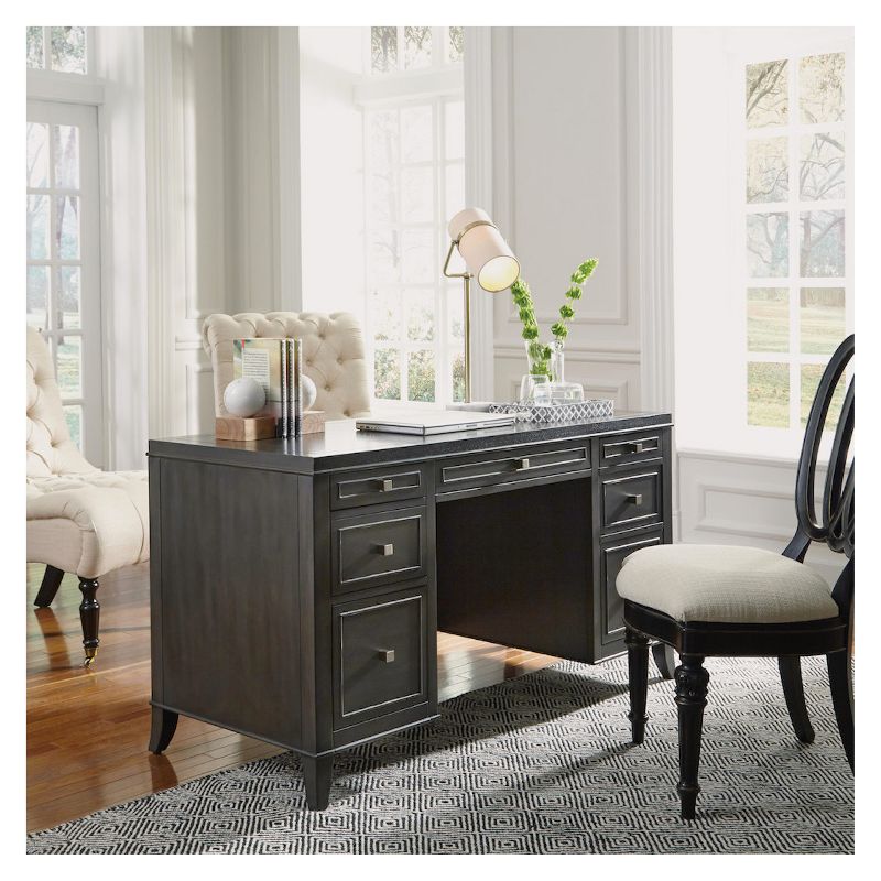 5Th Avenue Executive Pedestal Desk - Gray Sable - Home Styles