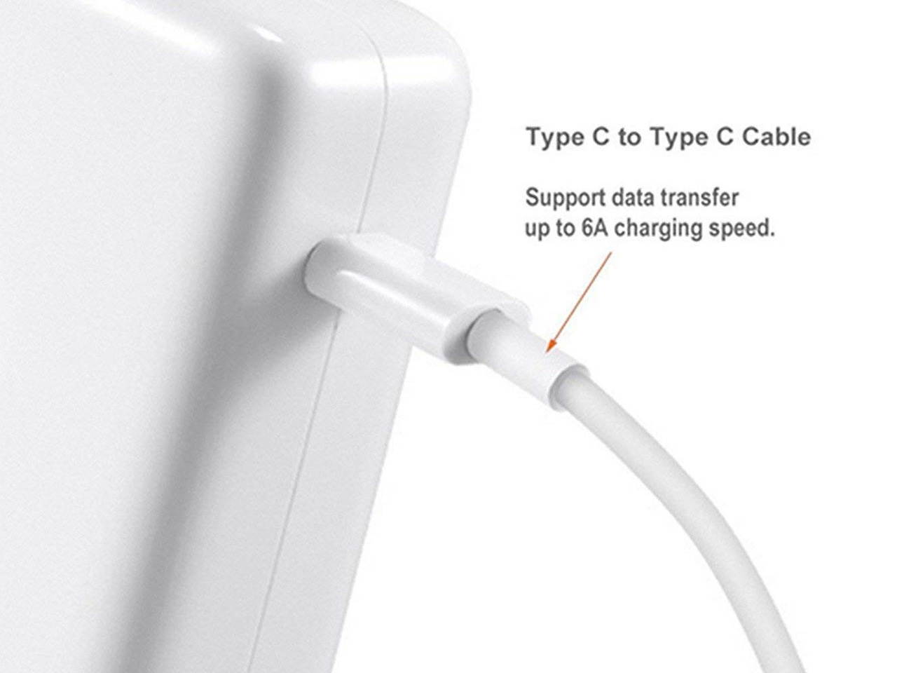 87W USB-C Charger, Fast Charging Power Adapter Replace for Apple 87W MNF82LL/A, 61W MNF72LL/A, 29W MJ262LL/A PD USB-C Macbook Charger A1708 A1719 AC Adapter with Connector Type C Charging Cable