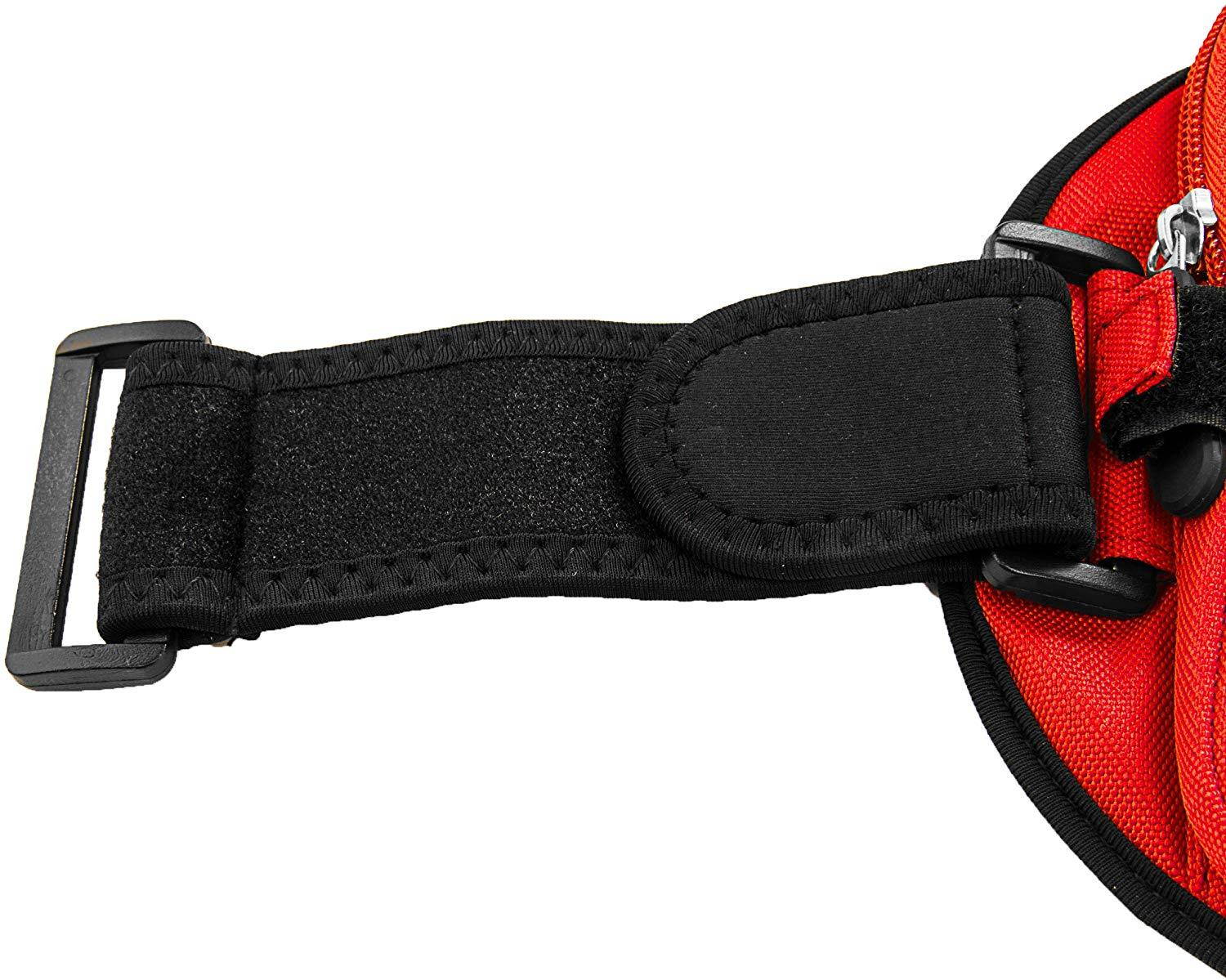 (Red) Great for Sport Enthusiasts VanGoddy Zippered Armlet Made with Nylon and Neoprene Protection for Running Climb Suitable for Motorola G G5, G5 Plus with Windshield Car Mount and Auxiliary Cable