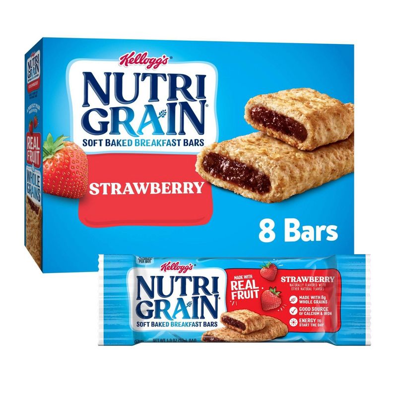 Kellogg's Nutri-Grain Strawberry Soft Baked Cereal Bars - 8ct
