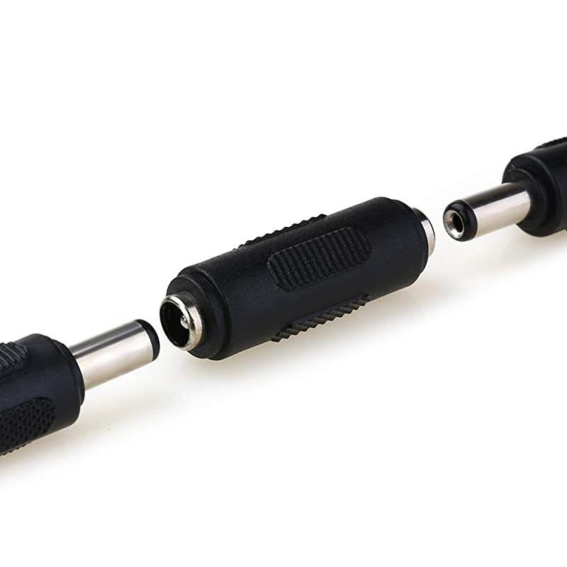 12V 55mm x 21mm DC Power Connector Adapter 1224V Female to Female Power Jack Socket for Led Strip CCTV Security Camera Cable Wire Ends Plug Barrel 2PCS