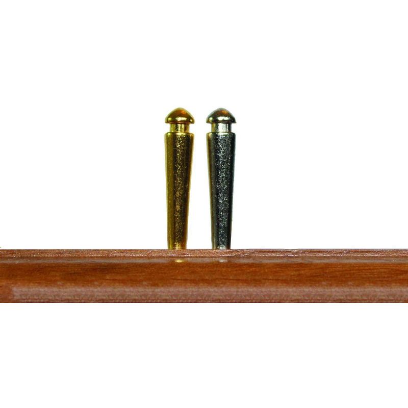 WE Games Premium Tapered Easy Grip Cribbage Pegs - Set of 100 (Brass & Chrome)