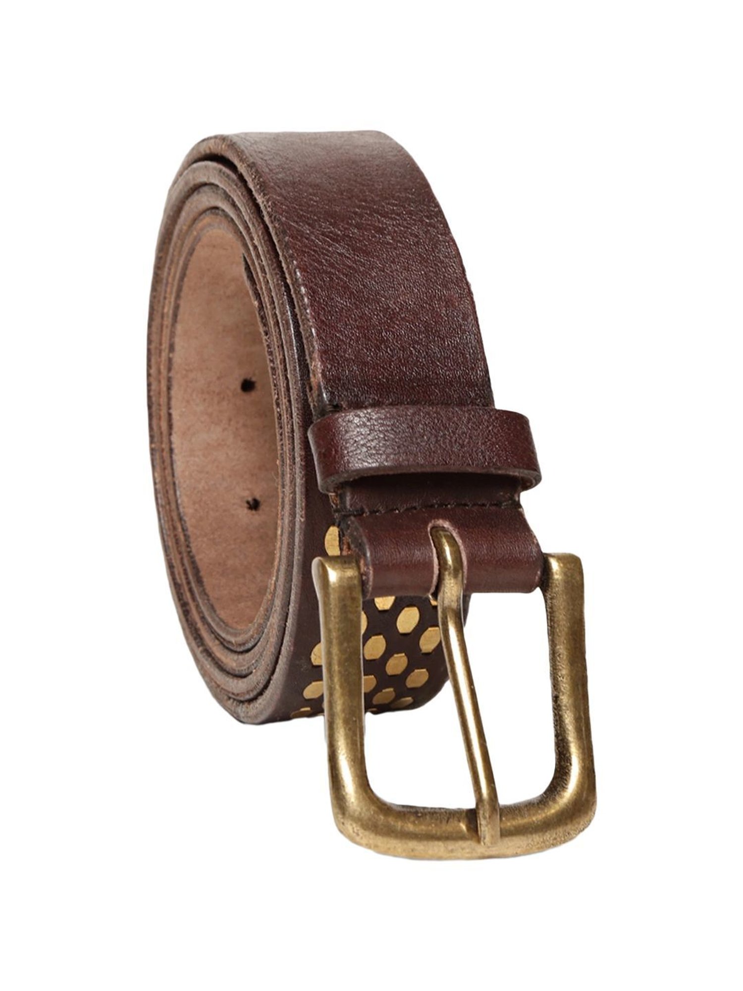 Art N Vintage Brown Leather Waist Belt For Women