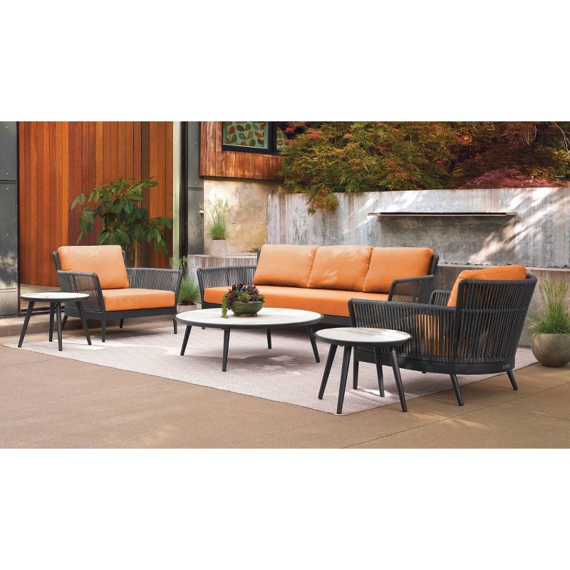Tahoe Outdoor Three-Seater Sofa - Brown Wicker - Serta