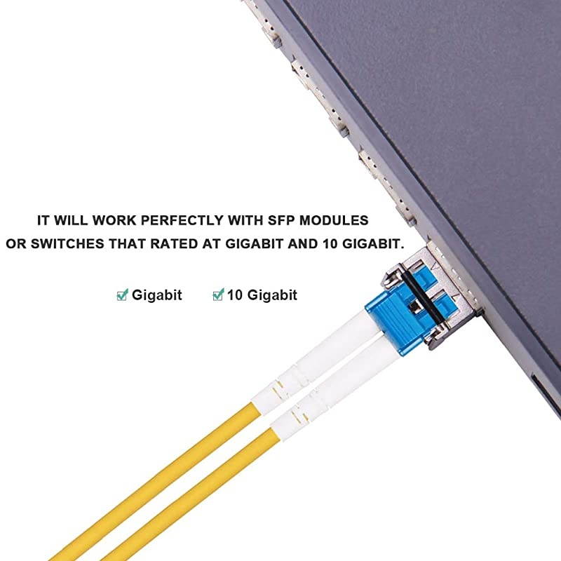 LCLC Fiber Optic Patch Cable Single Mode Duplex 10m 33ft 9125 LSZH ipolex