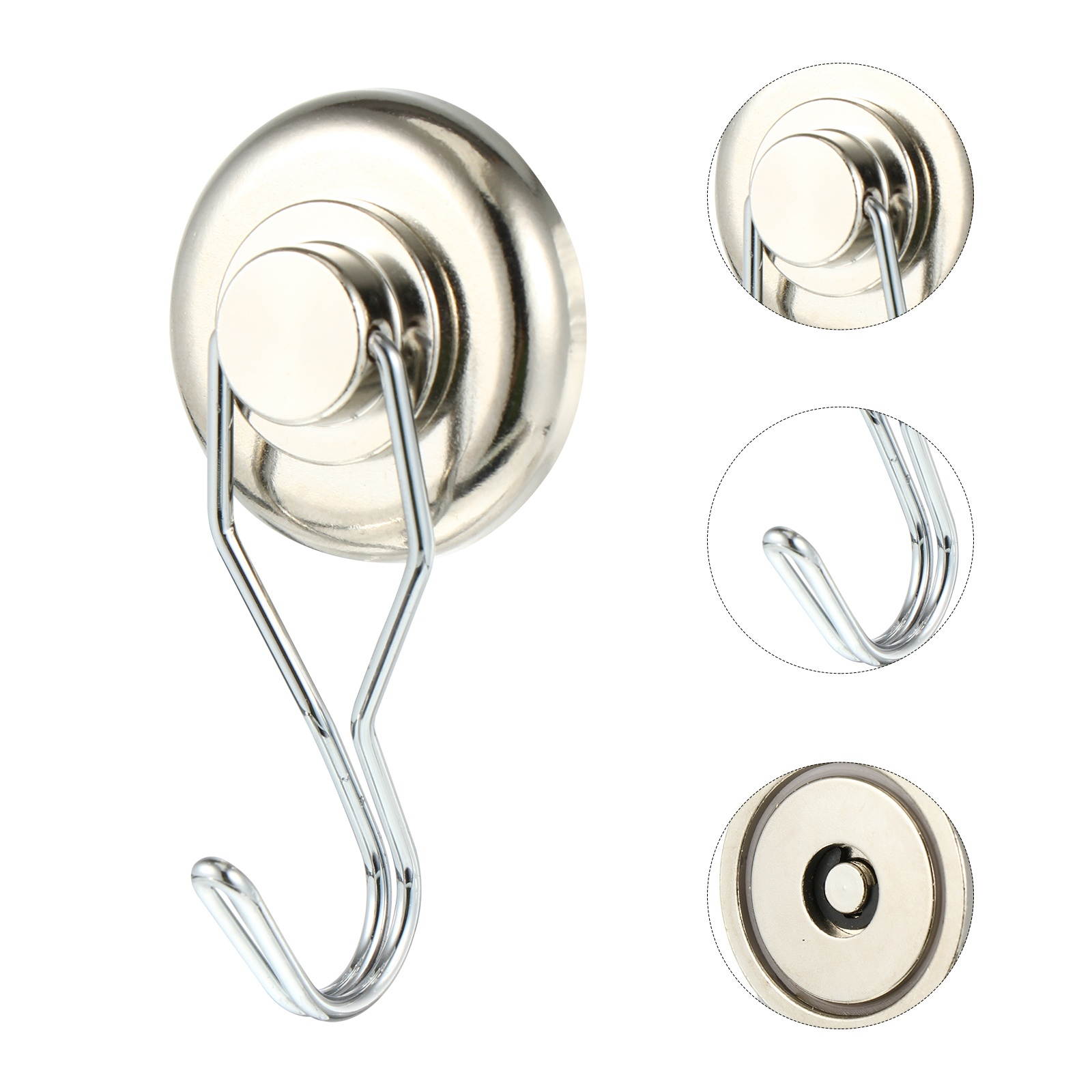 1Pc Strong Magnet Rotary Hook Swivel Swing Magnetic Hook for Home Office (D25)