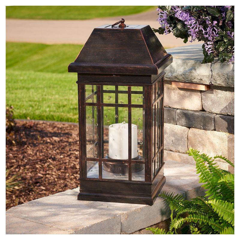 San Rafael 24" Estate Solar Mission LED Outdoor Lantern - Antique Bronze