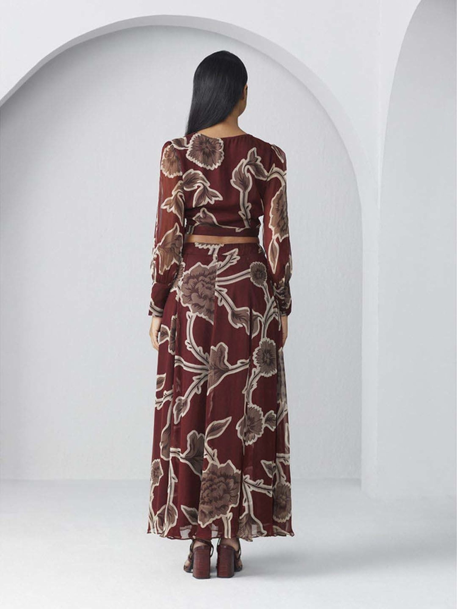 Ancestry Brown Printed Top