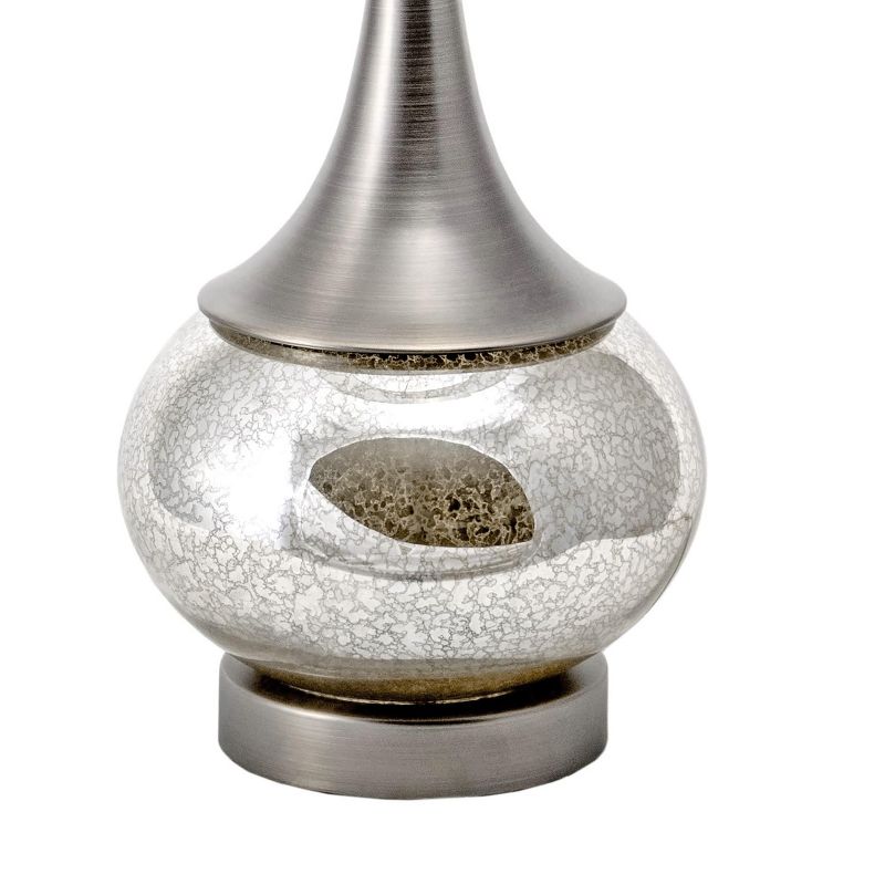 nuLOOM Havana 29" Glass Table Lamp Lighting - Chrome 28.5" H x 13" W x 13" D