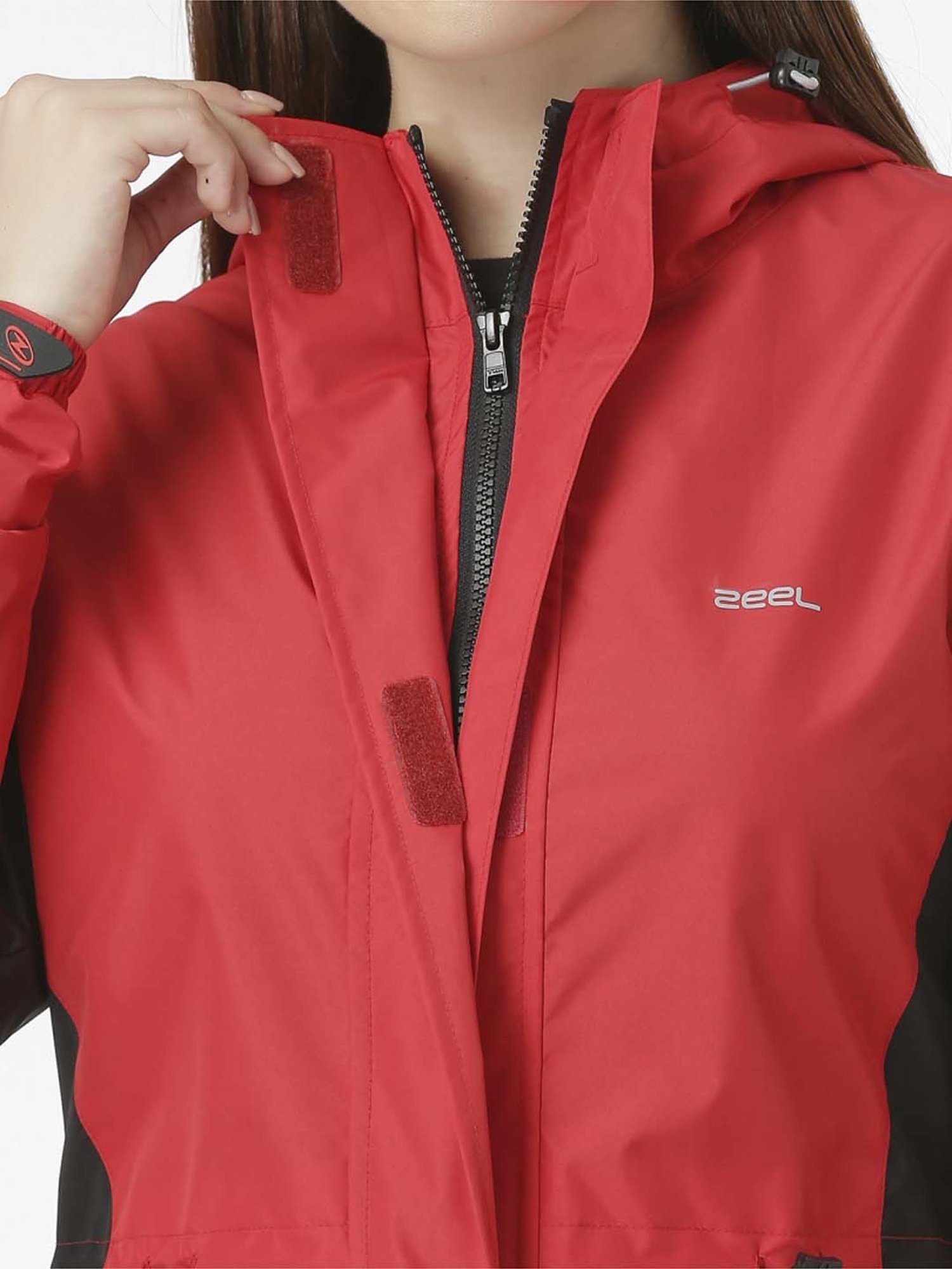 Zeel Red Regular Fit Rain Jacket